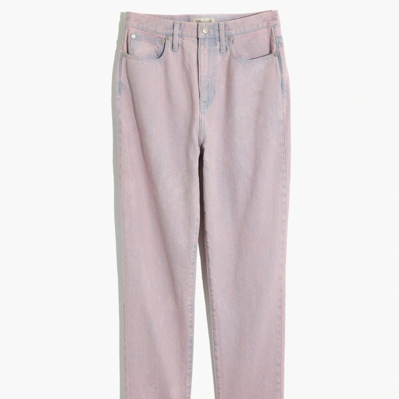 Madewell The Momjean: Overdyed Edition Pink Waist Size 32 - Picture 13 of 13